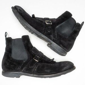 CHURCH'S Men's Leather Distressed Boots Black Sz 9